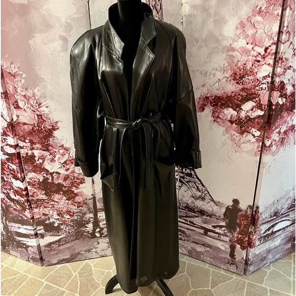 Ann Taylor Jackets & Blazers - VINTAGE/CLASSIC  ANN TAYLOR GENUINE LEATHER FULL LENGTH COAT